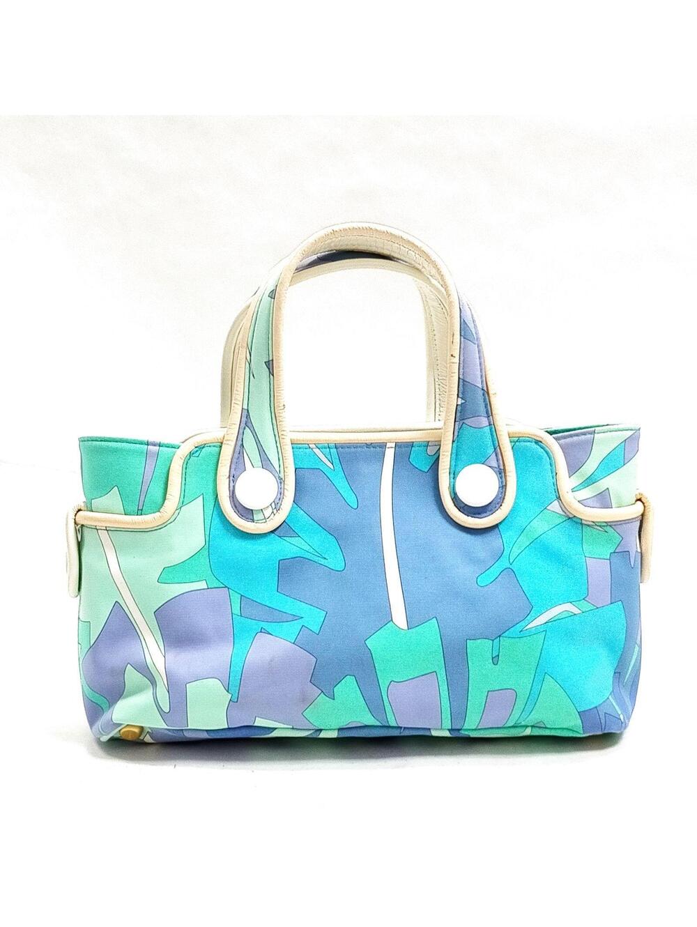 Emilio Pucci Hand Bag Blue Canvas 2152521